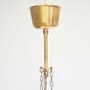 Vintage pendant lamp glass metal gold 1980s 4