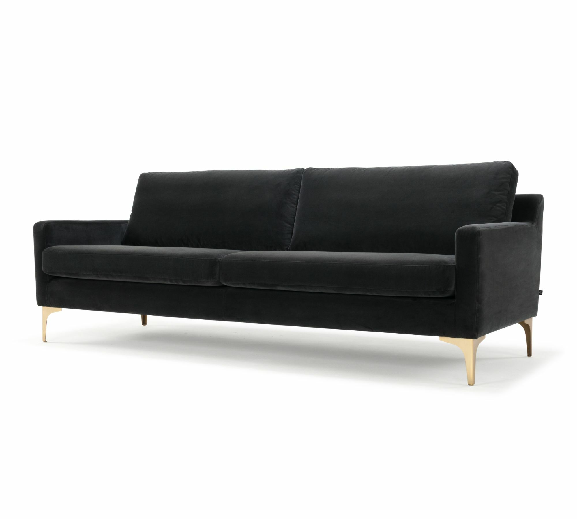Astha Sofa 3-Sitzer Velour Matt Dark Grey 1
