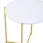 Trosa Round Side Table Iron White Gold 3