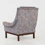 Vintage armchair beech wood textile violet 1960s 4