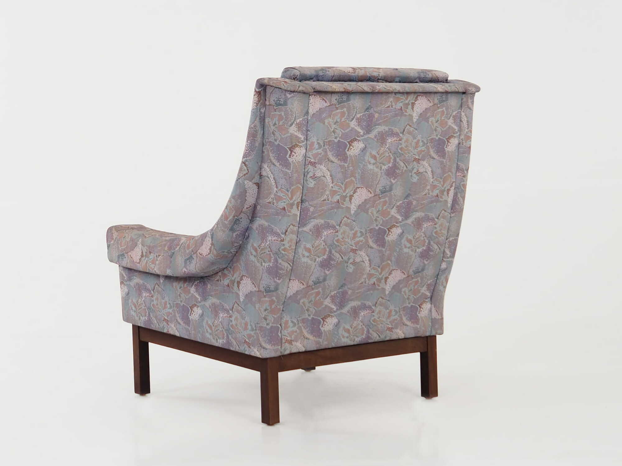 Vintage Sessel Buchenholz Textil Violett 1960er Jahre 4
