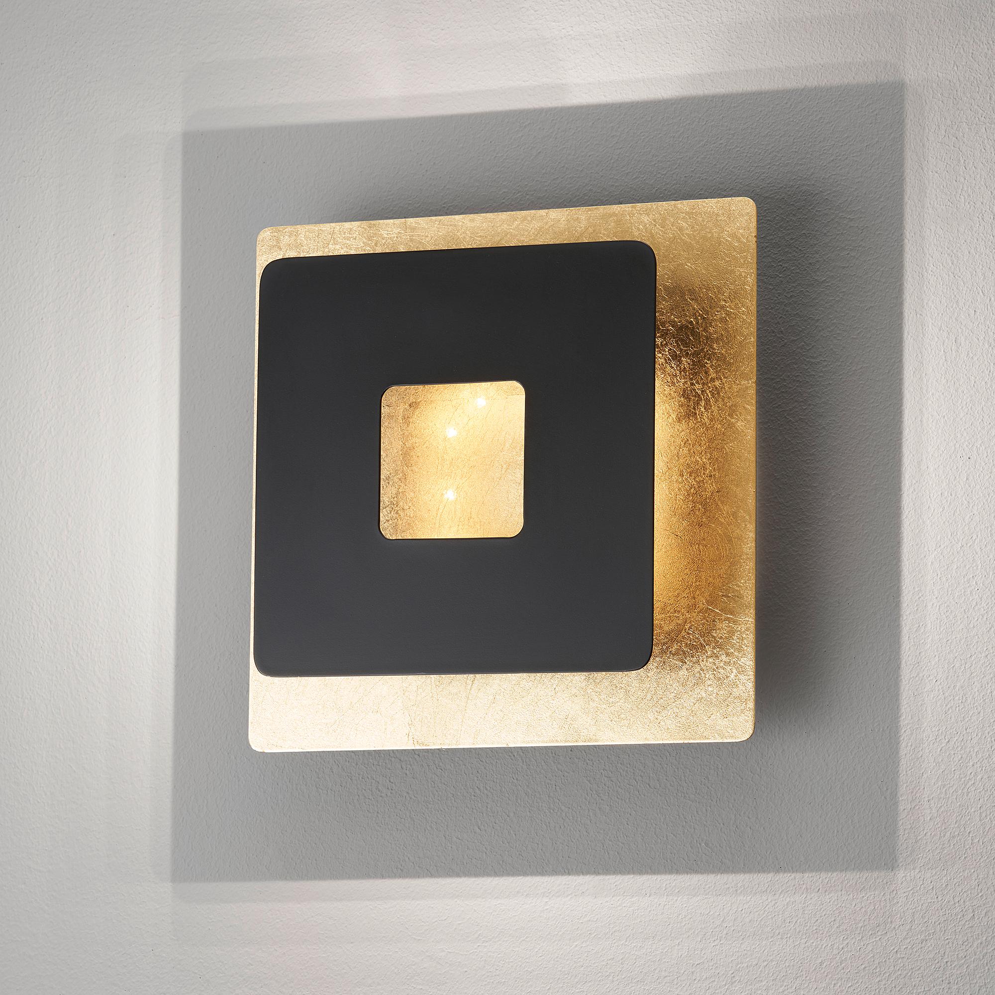 LED-Wandleuchte Hennes Eisen Schwarz Gold 0