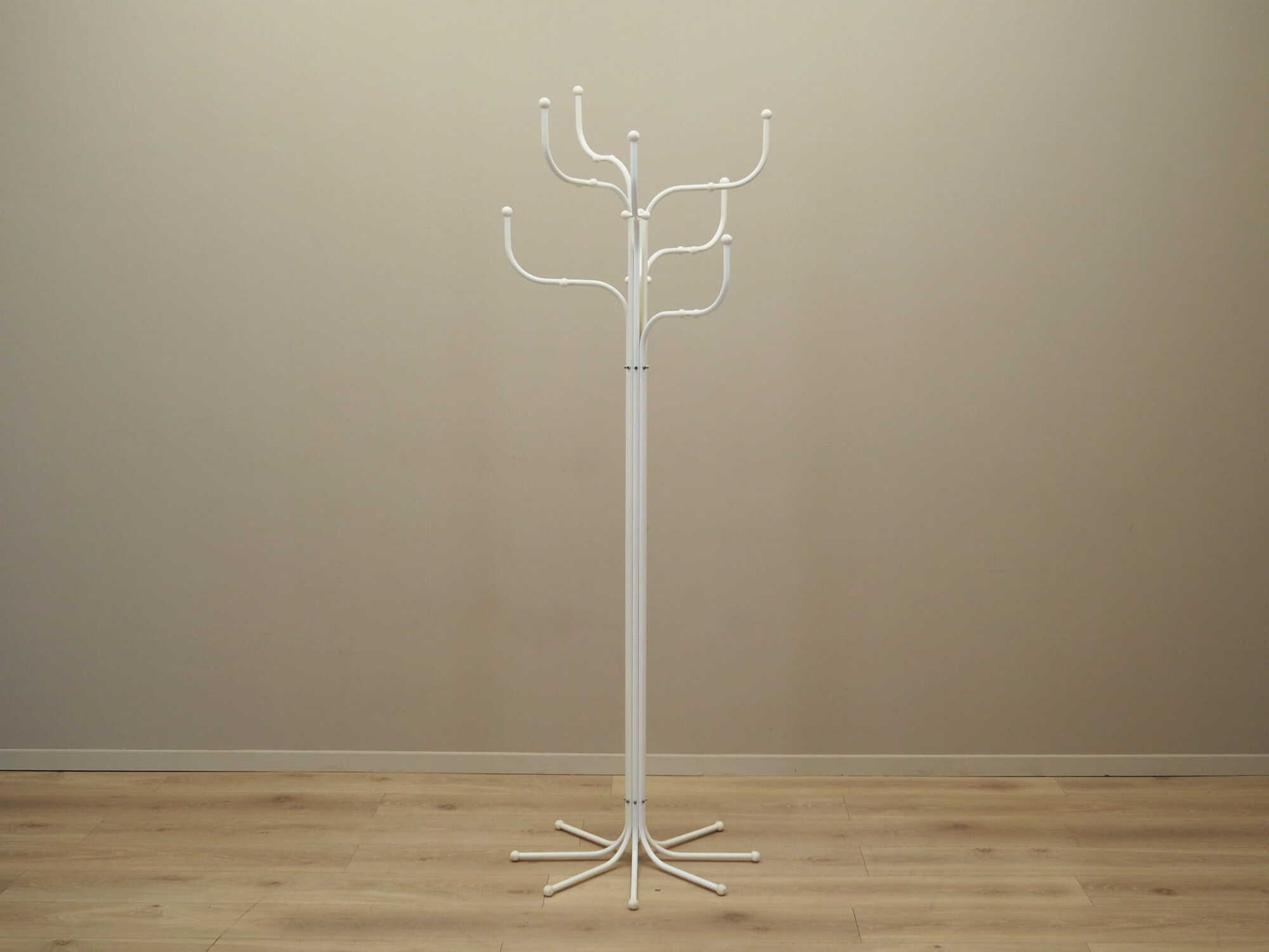 Vintage coat rack metal white 1970s 1
