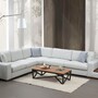 Ecksofa Textil Weiß 0