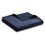 Plaid Unicolour Mischgewebe Dunkelblau 150 x 200 cm 0
