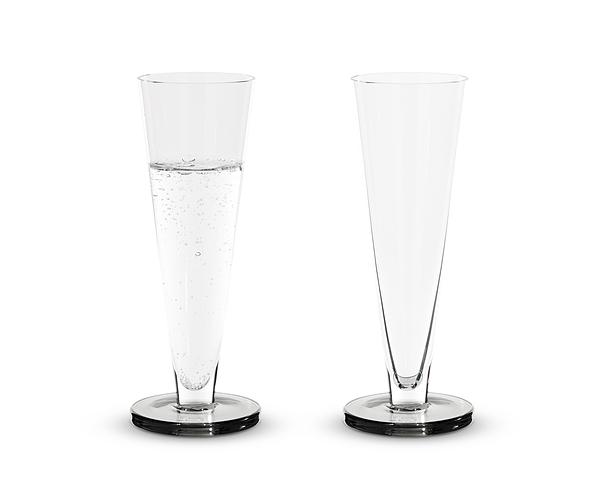 Puck Flute Glass 2-piece Set Transparent 1