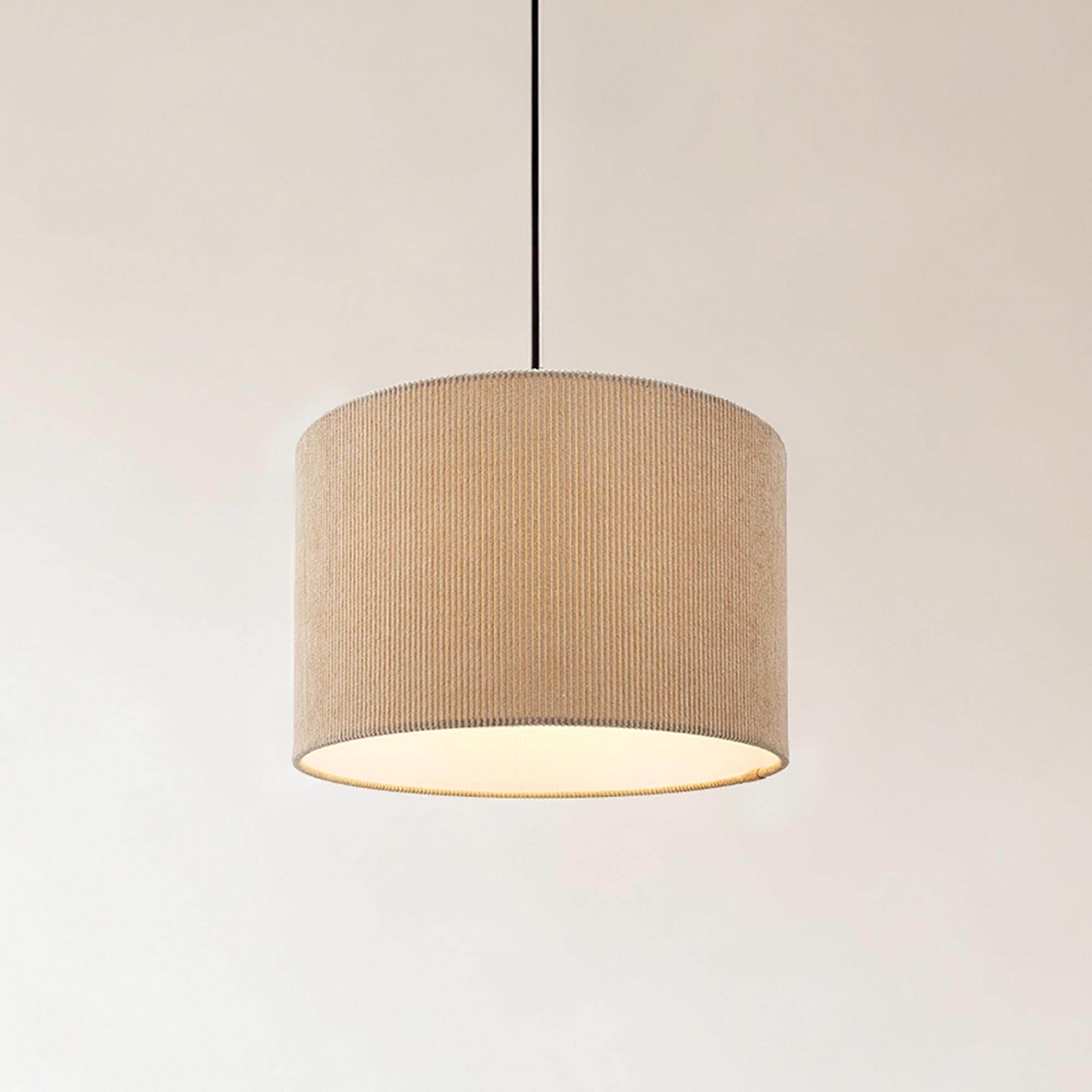 Coning Pendelleuchte Gusseisen Samt Hellbraun 1