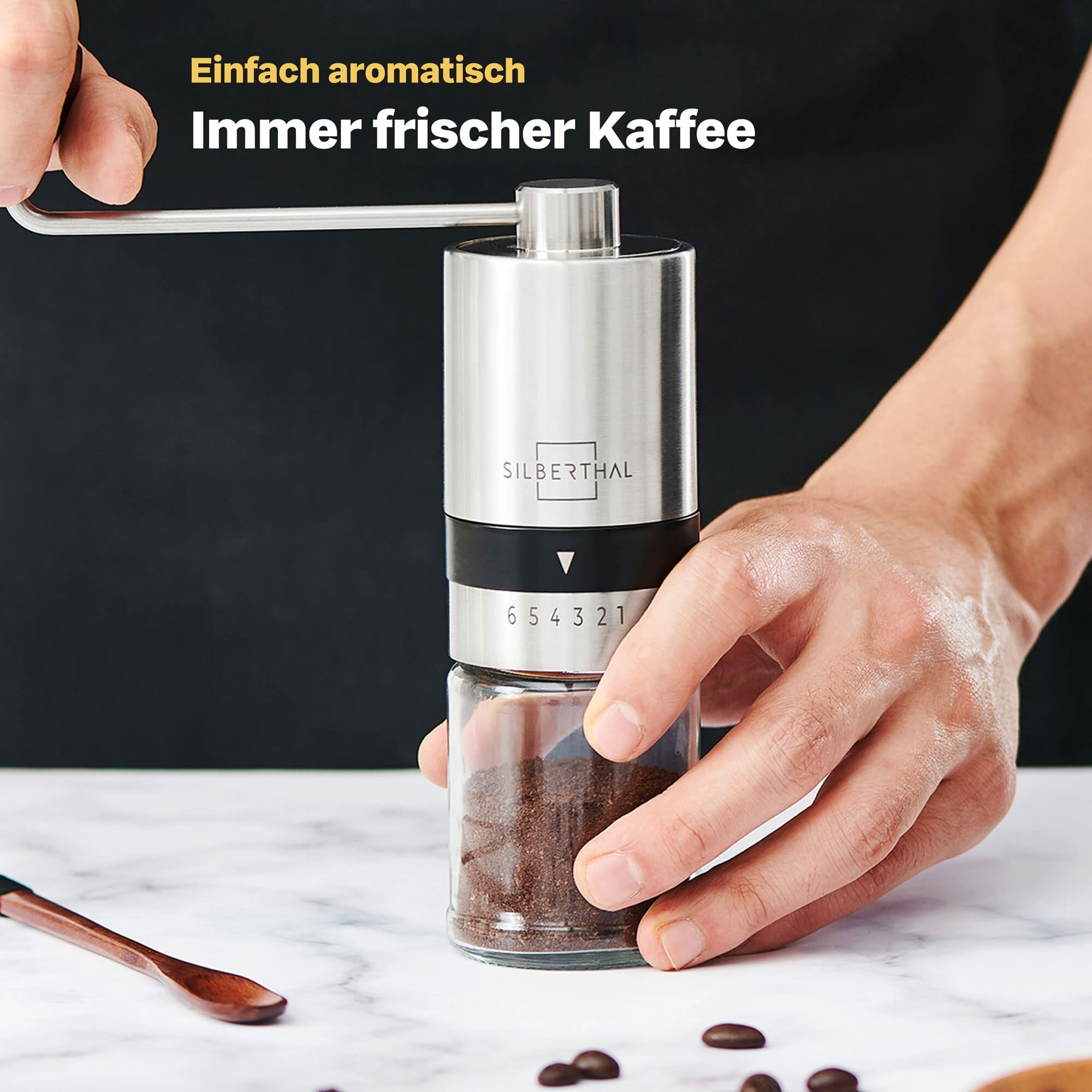 Kaffeemühle Manuell Kegelmahlwerk 7