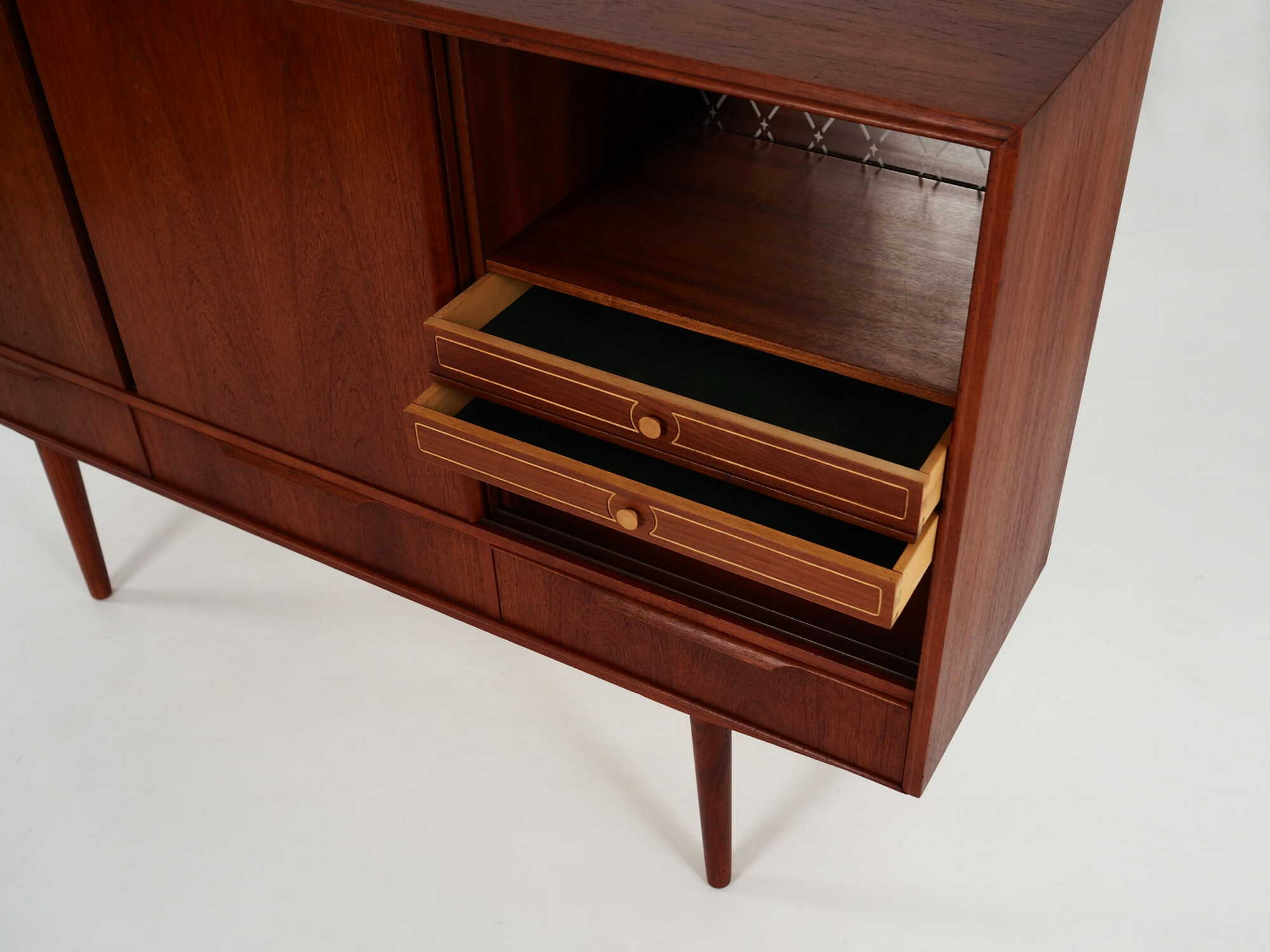 Highboard Teak Brown 1960s 7