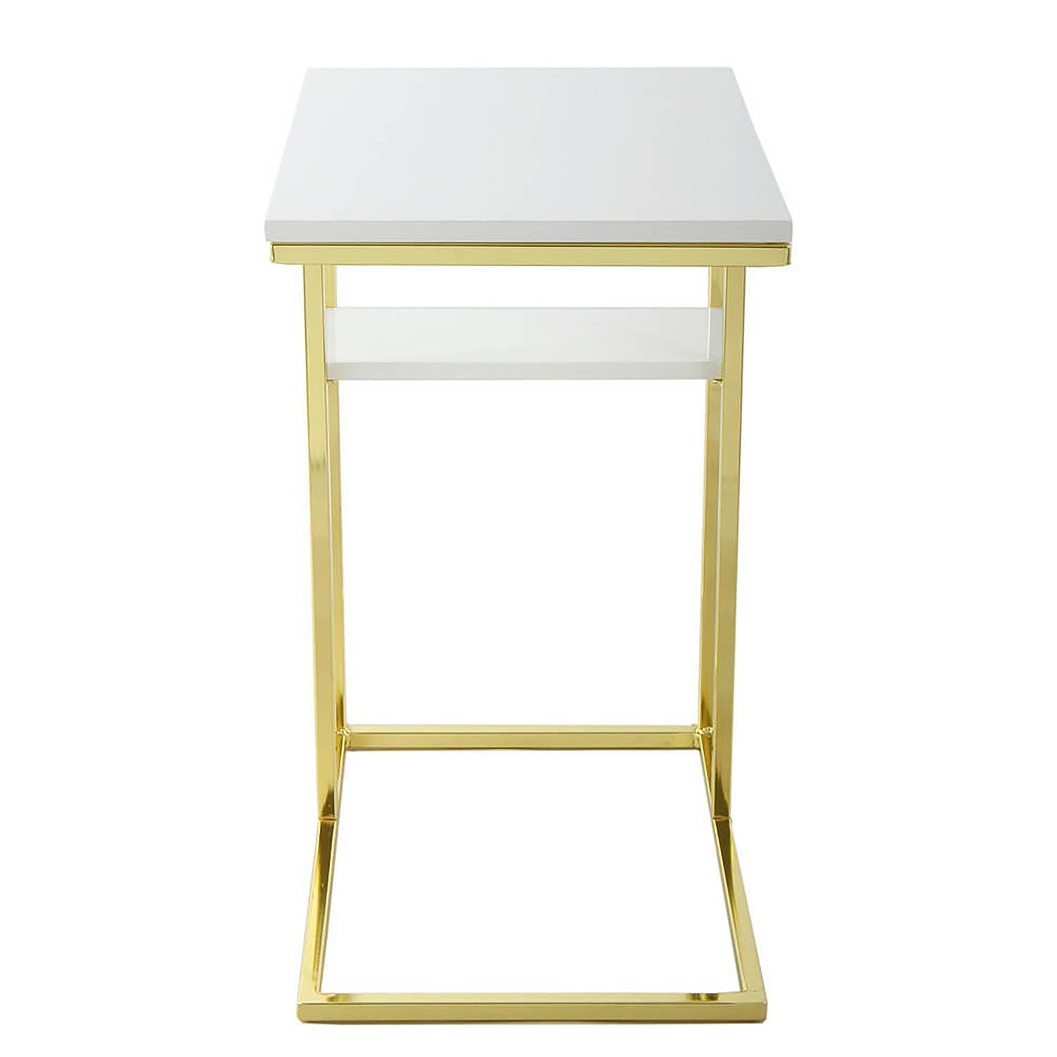 Lucilla Side Table Stainless Steel Gold White 2