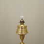 Vintage Stehleuchte Glas Metall Gold 1920er Jahre 2