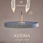 Asteria Pendelleuchte Mini Messing Petrolblau 3
