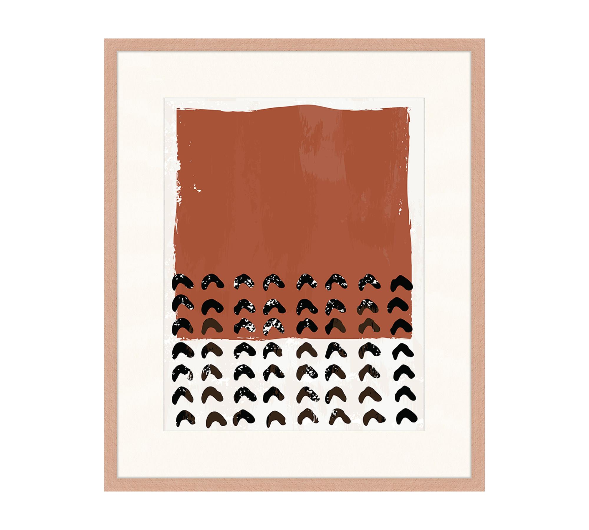 Modern Scandinavian Art Print with Frame Multicolored 0