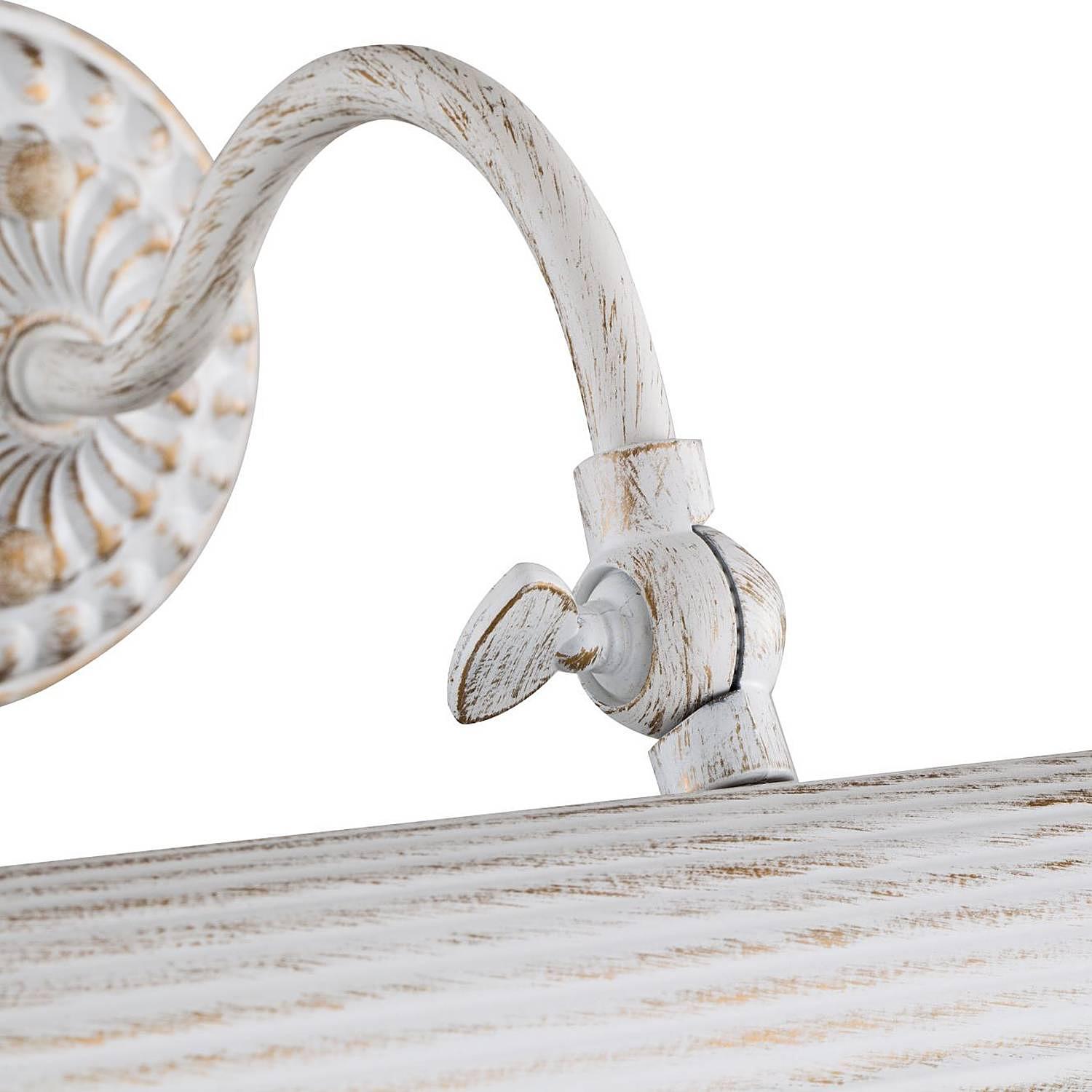 2-Flammig Renoir Wandleuchte Mischmetall Weiß 2