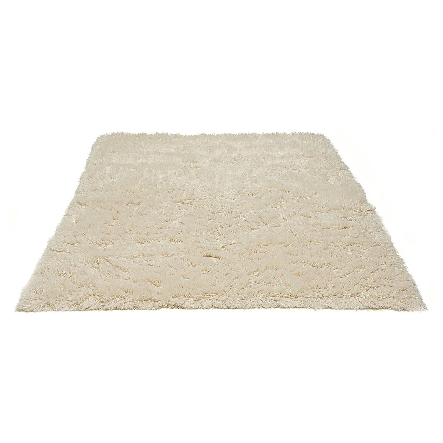 Wollteppich Flokos 1250 Schurwolle Cremeweiß 140 x 200 cm 4
