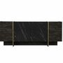 Sideboard Holz Schwarz Marmoroptik 1
