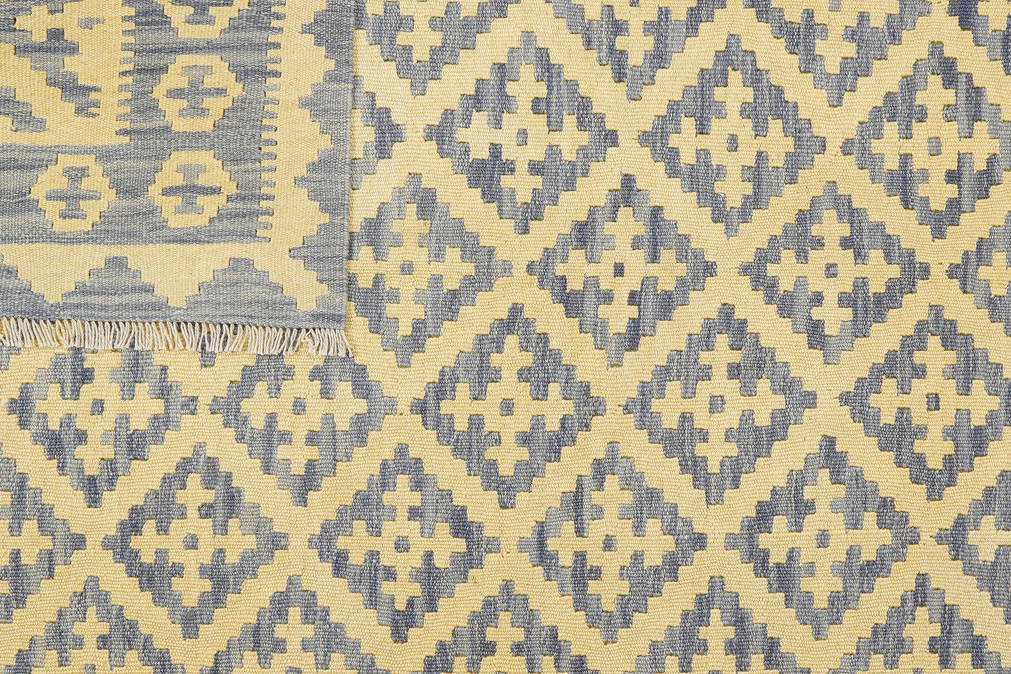 Kelim Gashgai Teppich Wolle Grau 4