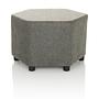 BAREO Hocker Stoff Sechseckig Grau 0