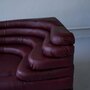 4x Vintage Ubald Klug Terrazza Sofaelement Leder Burgundrot 9