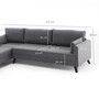 Sofa Récamiere Links Textil Grau 6