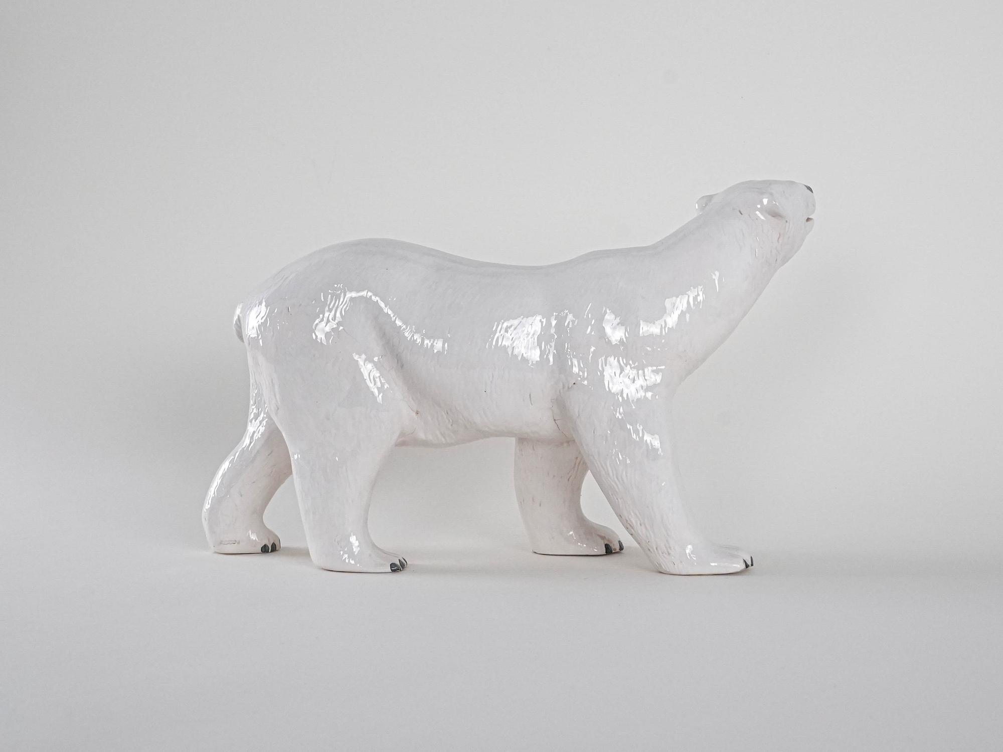 Eisbär Skulptur Keramik 7