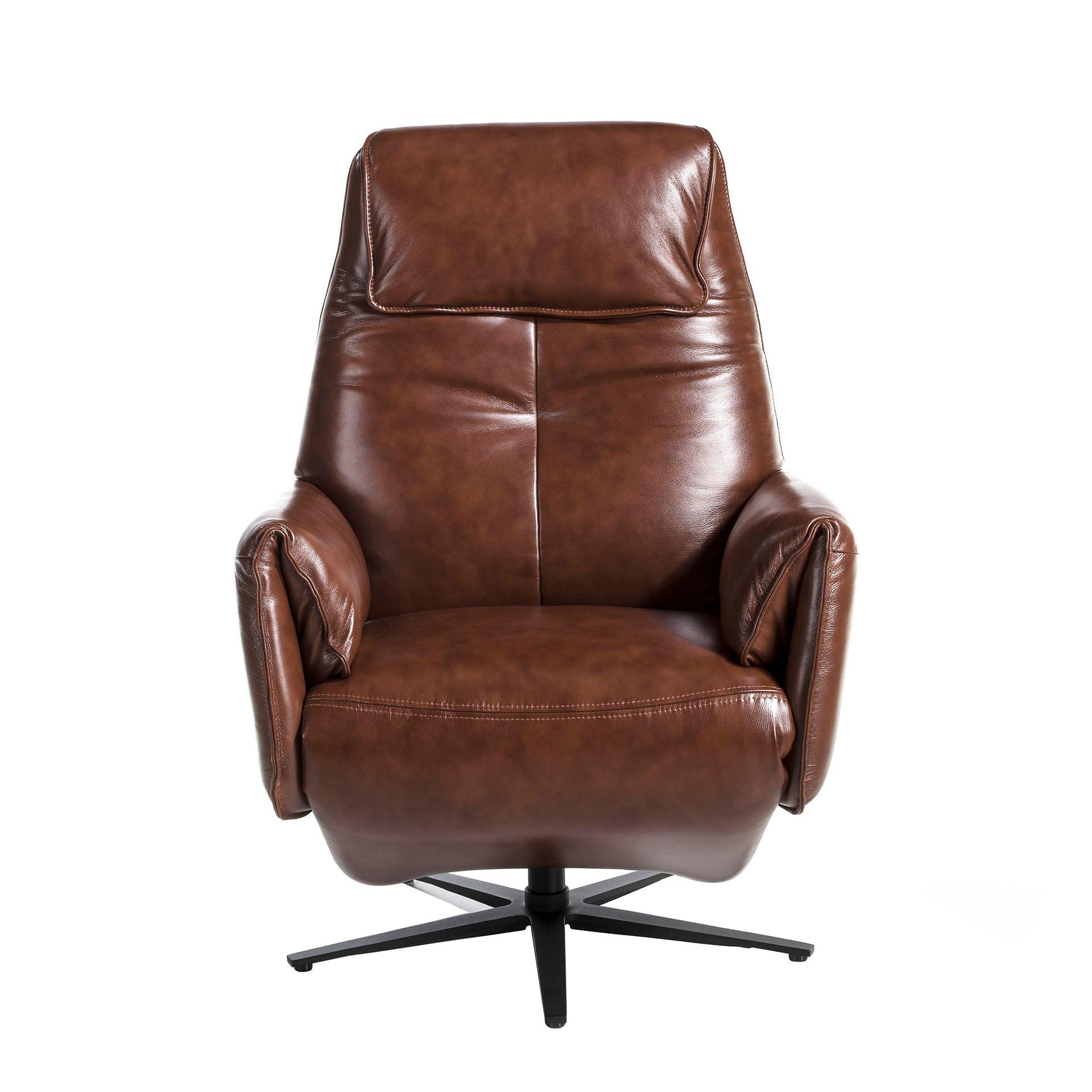 Armchair Leather Chocolate Brown 1