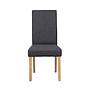 Dining chair Vaboa set of 2 solid oak anthracite 3