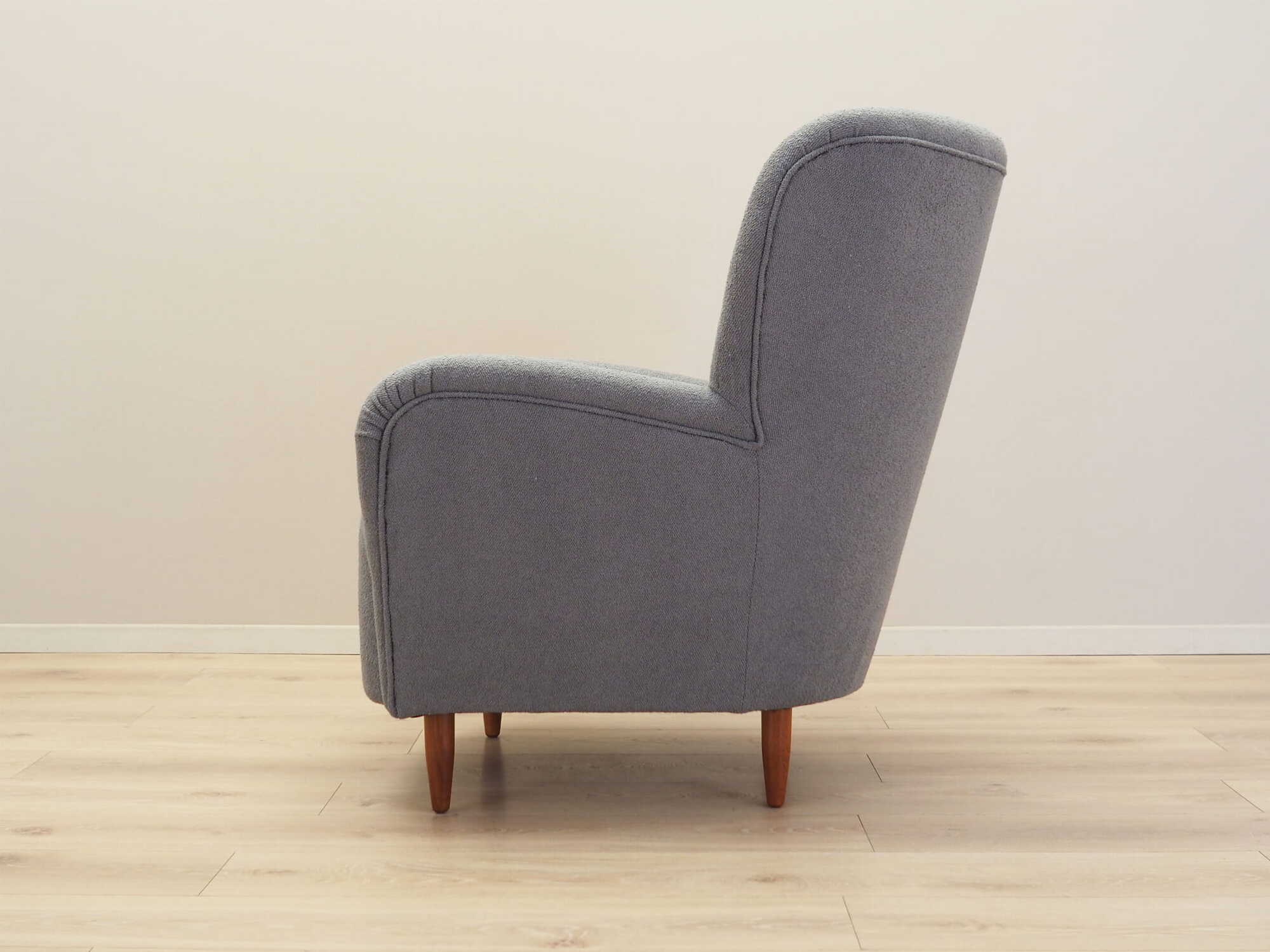 Armchair Textile Wood Grey 4