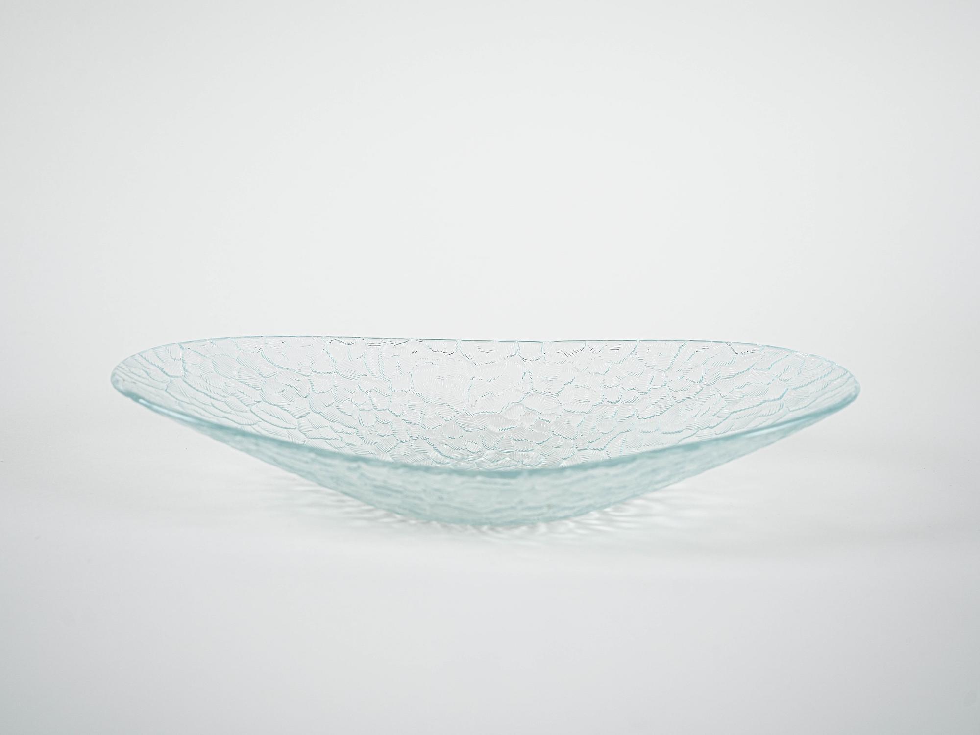 Glass serving platter 1970s 4