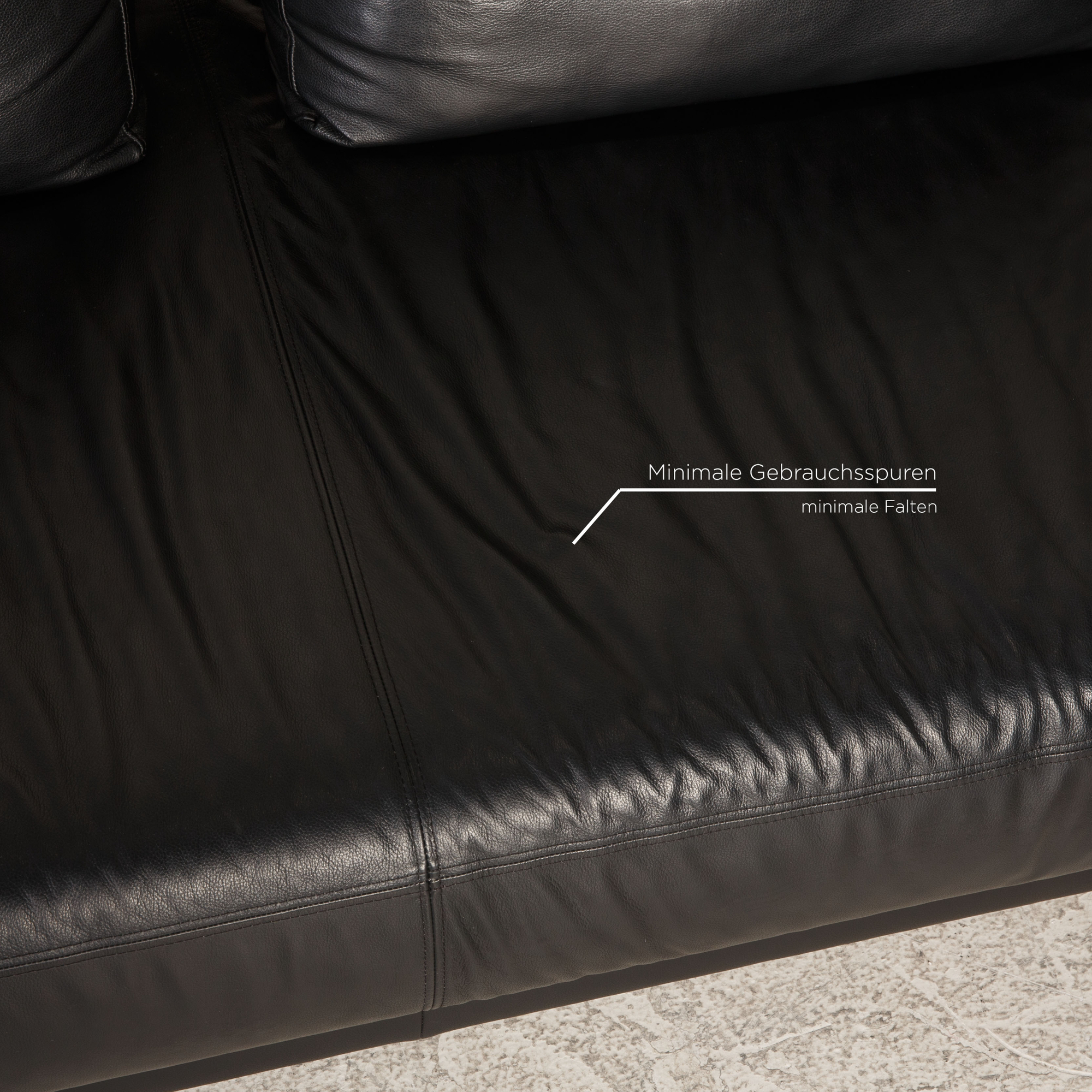 Face Ecksofa Leder Schwarz 6