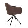 ELVERUM SPU Dining chair Faux leather Dark brown 6
