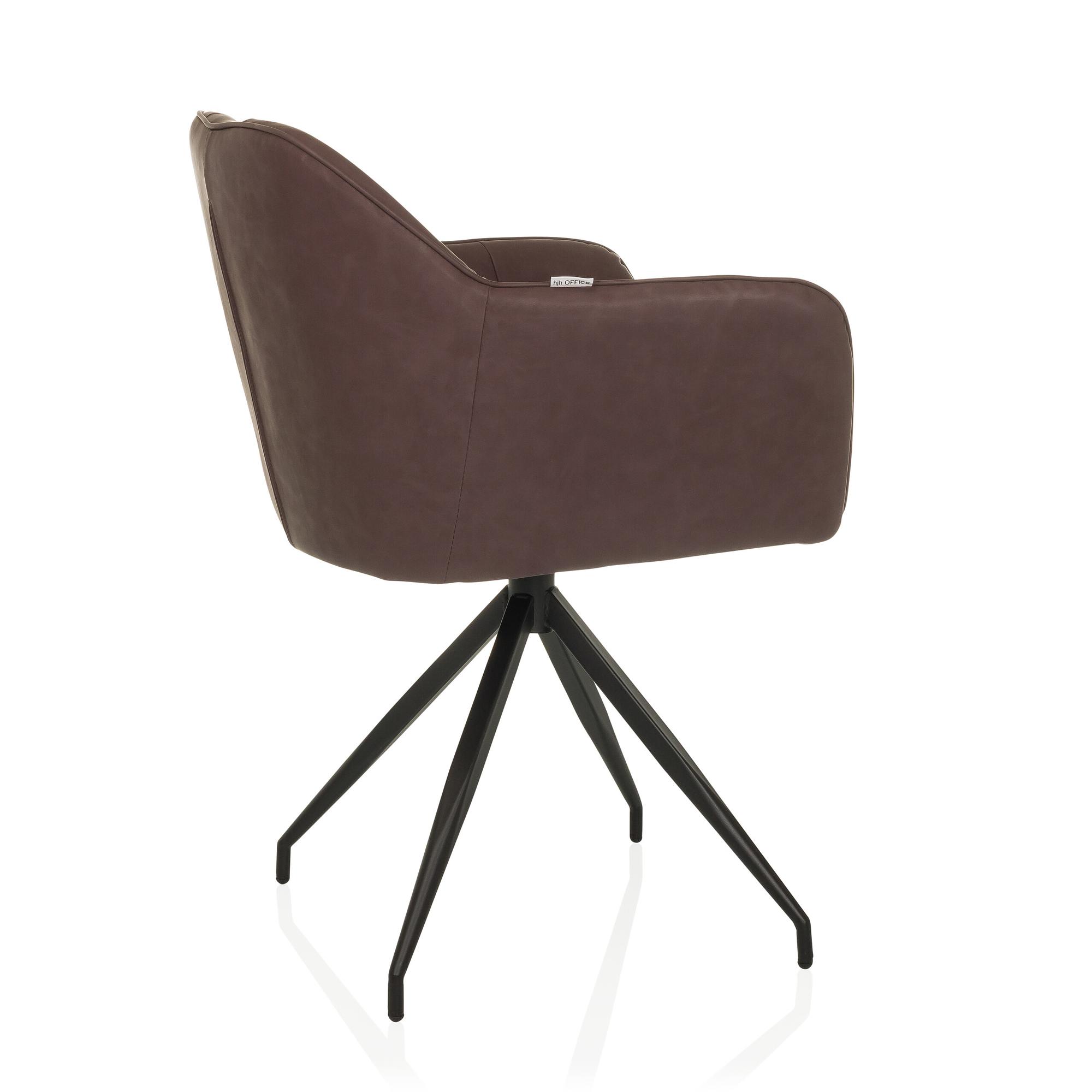 ELVERUM SPU Dining chair Faux leather Dark brown 6