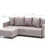 Aydam Sofa bed Chaise lounge Left Cream 4