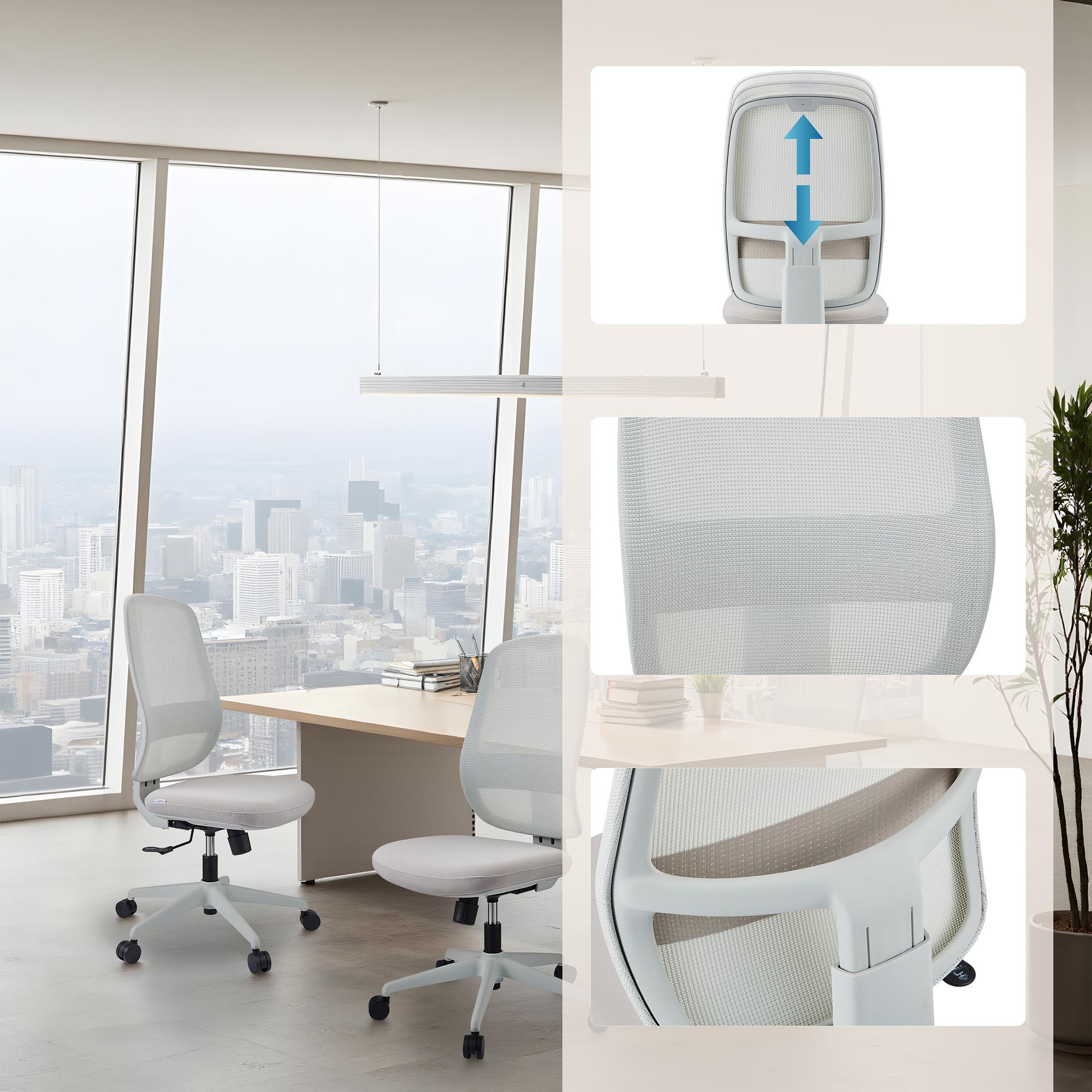 Minoro W Bürostuhl Netzstoff Weiß 3