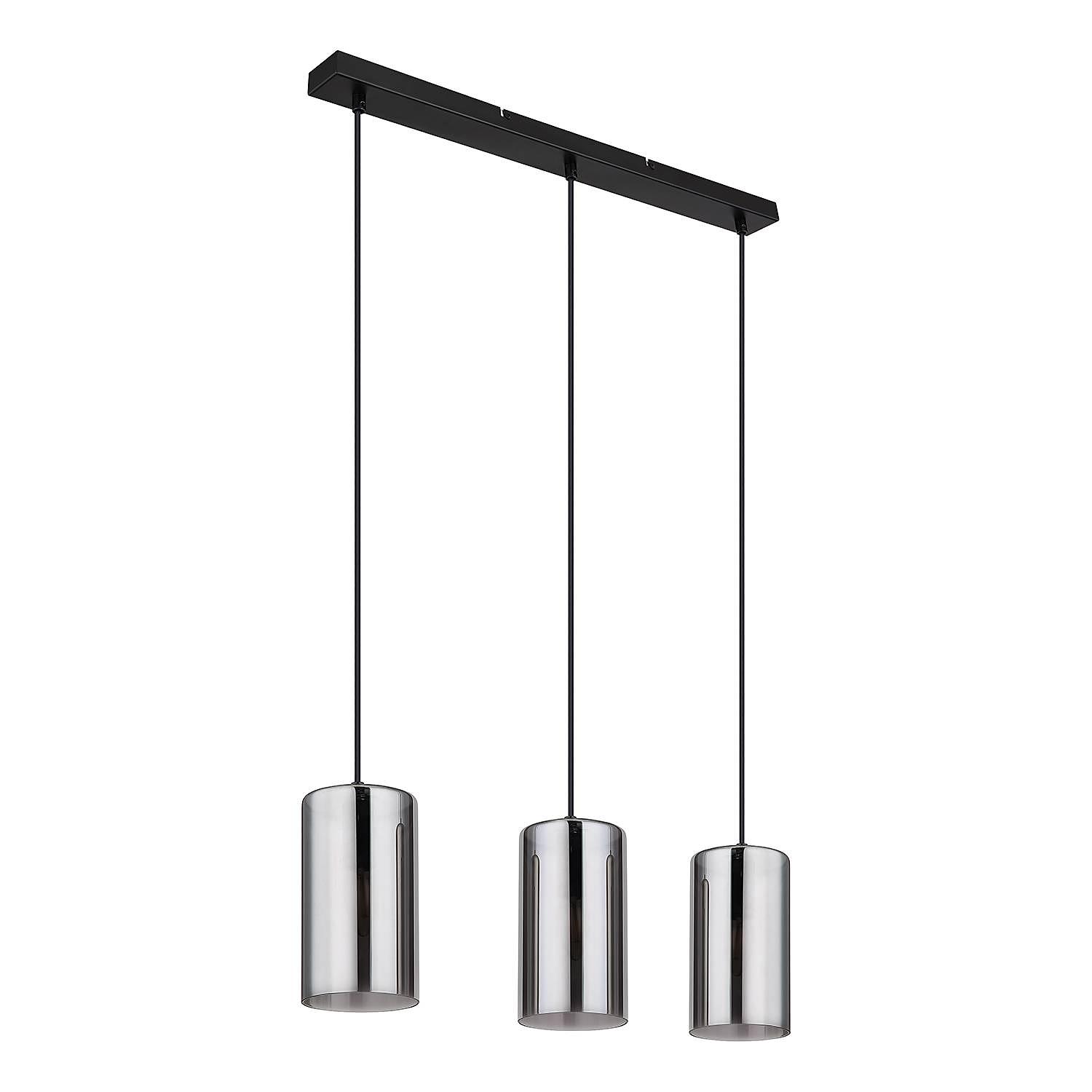 Olly Pendelleuchte Farbglas Eisen 3-flammig 2