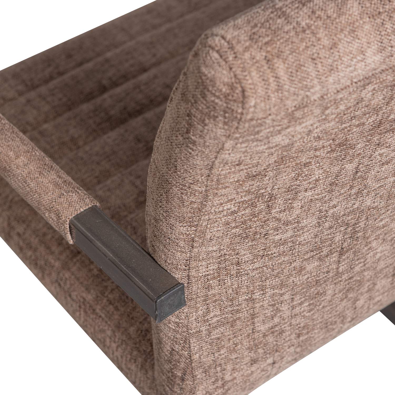 2x Oak Dining Chair Textile Brown 6