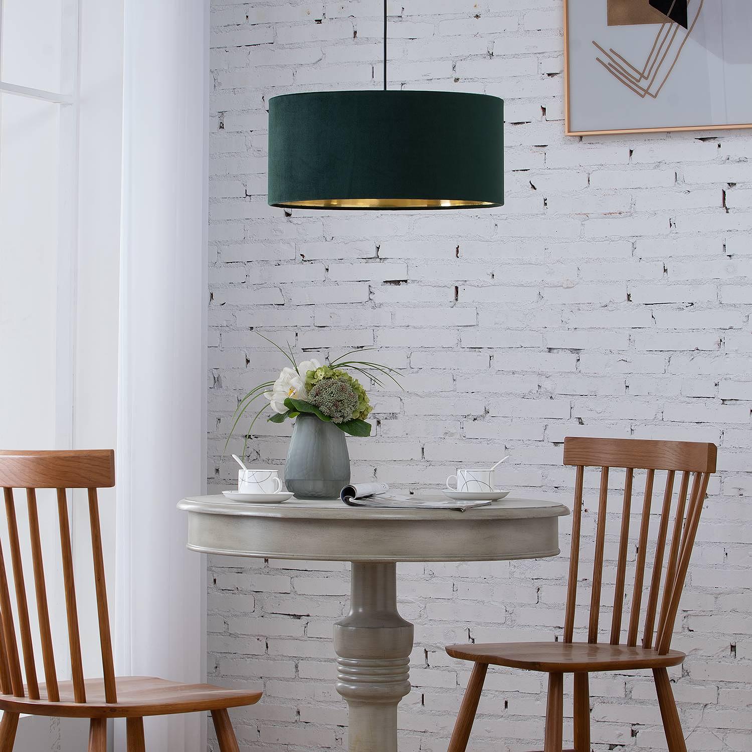 Pendelleuchte Satley Samt Grün 2