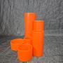 Vintage Stiftebox Kunststoff Orange 3