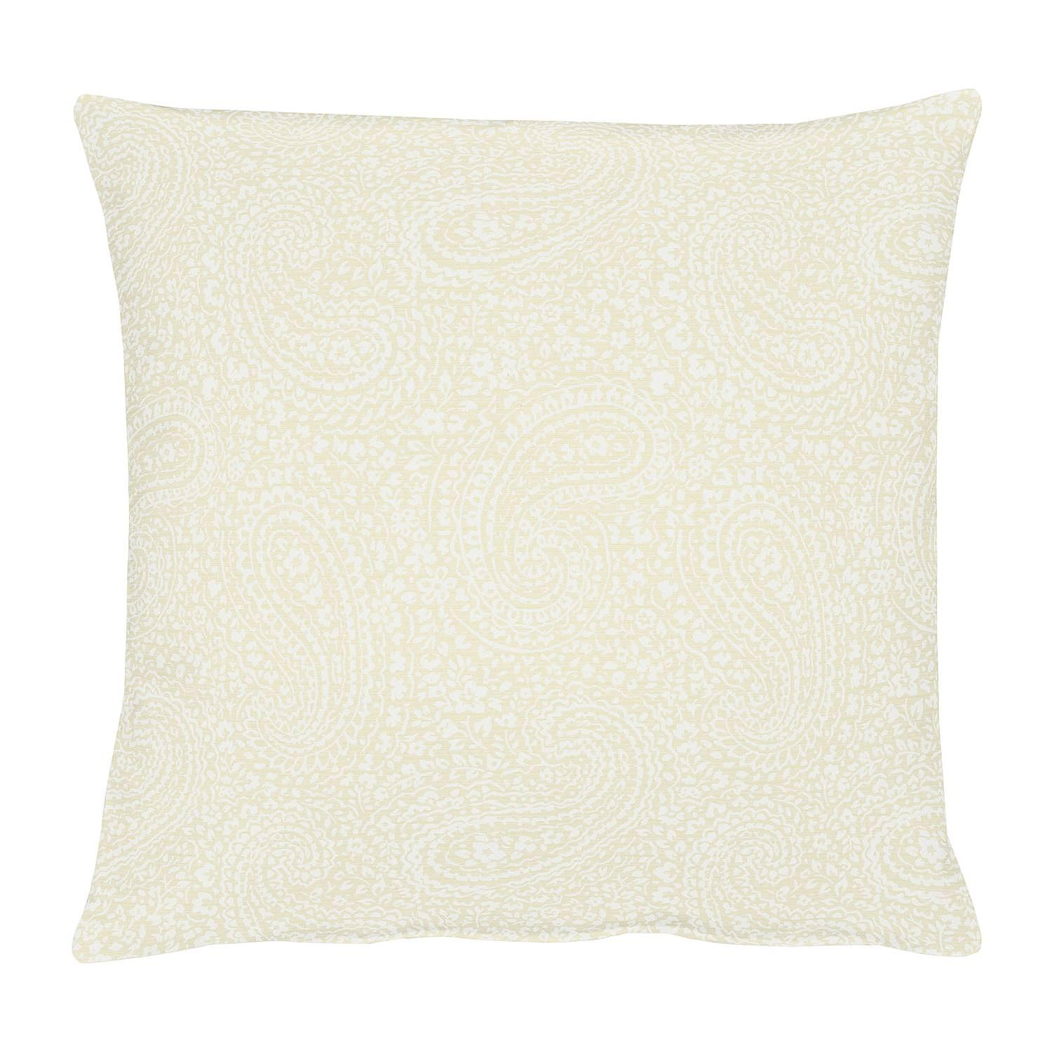 Kissenbezug Uni Paisley Webstoff Hellbeige 0