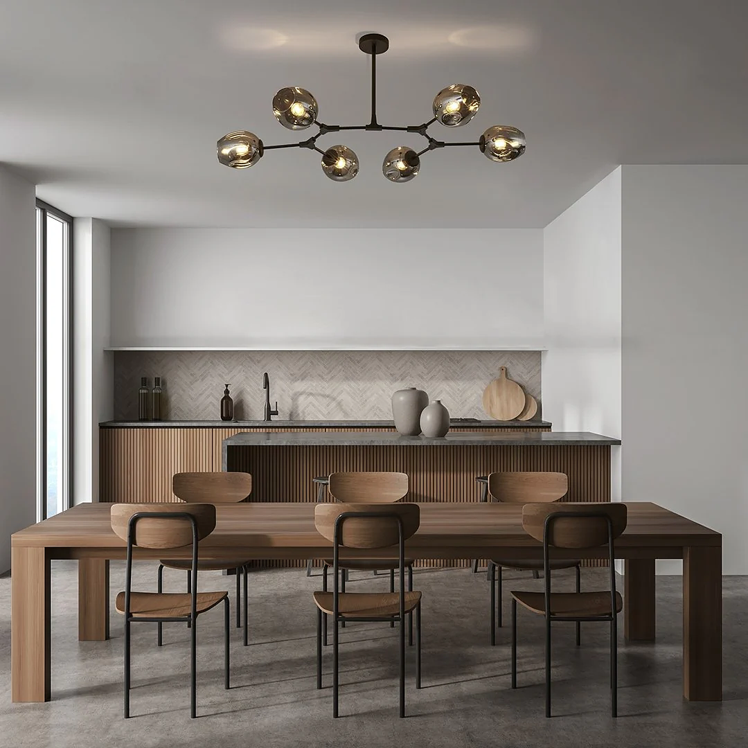 Uranos 6-flammige Deckenleuchte Schwarz 0