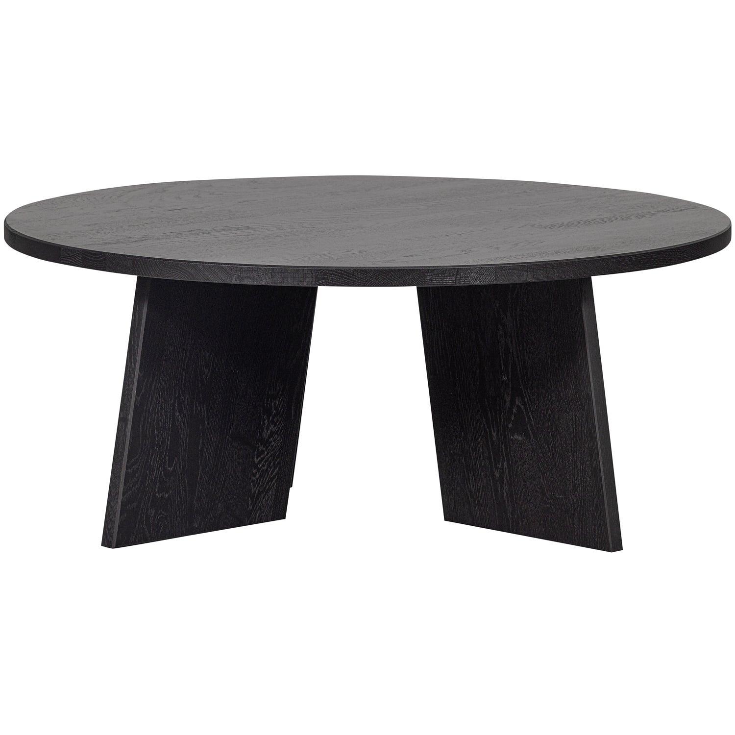 Fries Couchtisch Eichenholz Schwarz Ø 90cm 2
