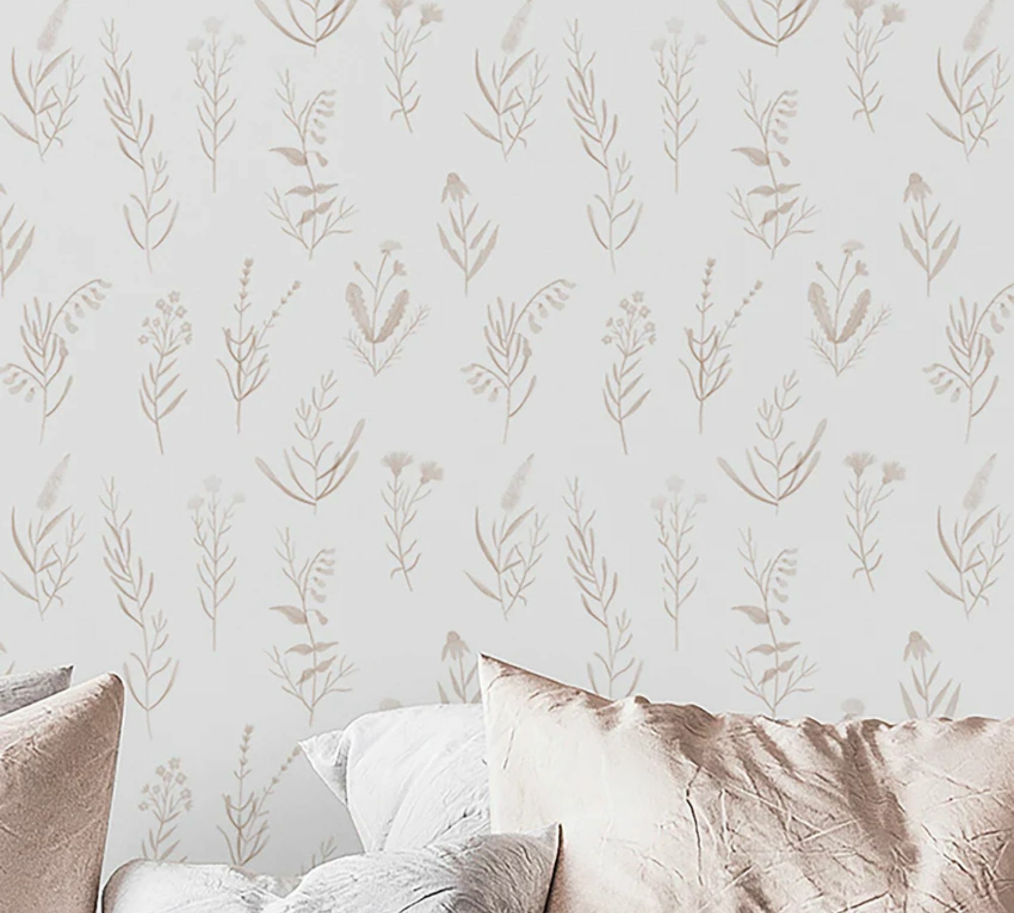 Enola Tapete Papier Textil Beige 1