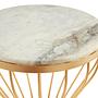 Templar Side Table Marble White Gold 2