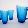 Gläser und Krug-Set Blau 1970er Jahre 6
