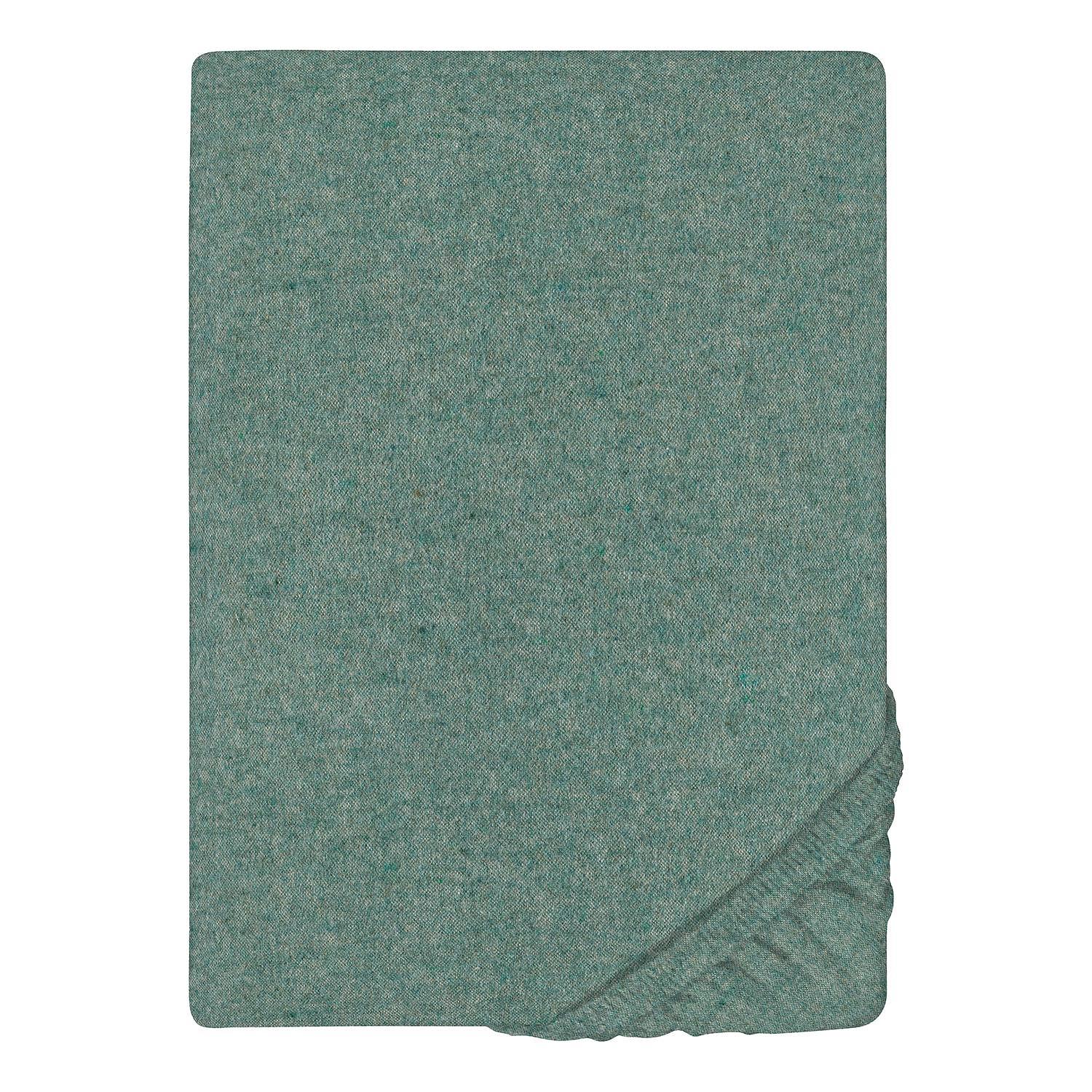 Hukan Fitted Sheet Flannel Green 100x200cm 1