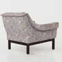 Vintage Sessel Buchenholz Textil Violett 1960er Jahre  4
