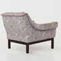 Vintage armchair beech wood textile violet 1960s 4