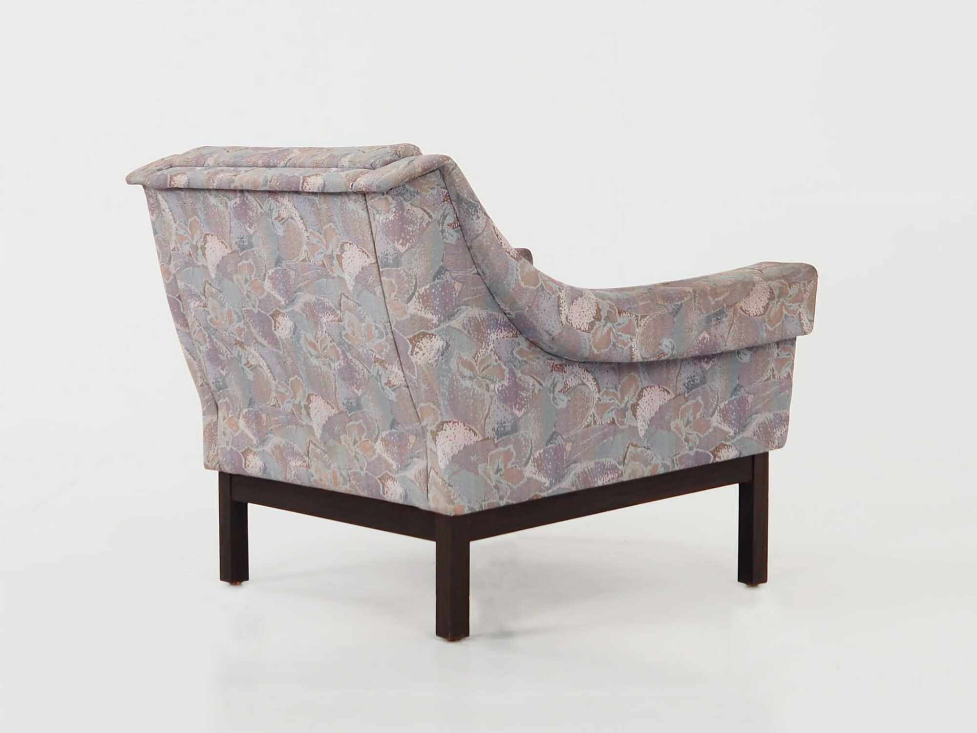 Vintage Sessel Buchenholz Textil Violett 1960er Jahre  4