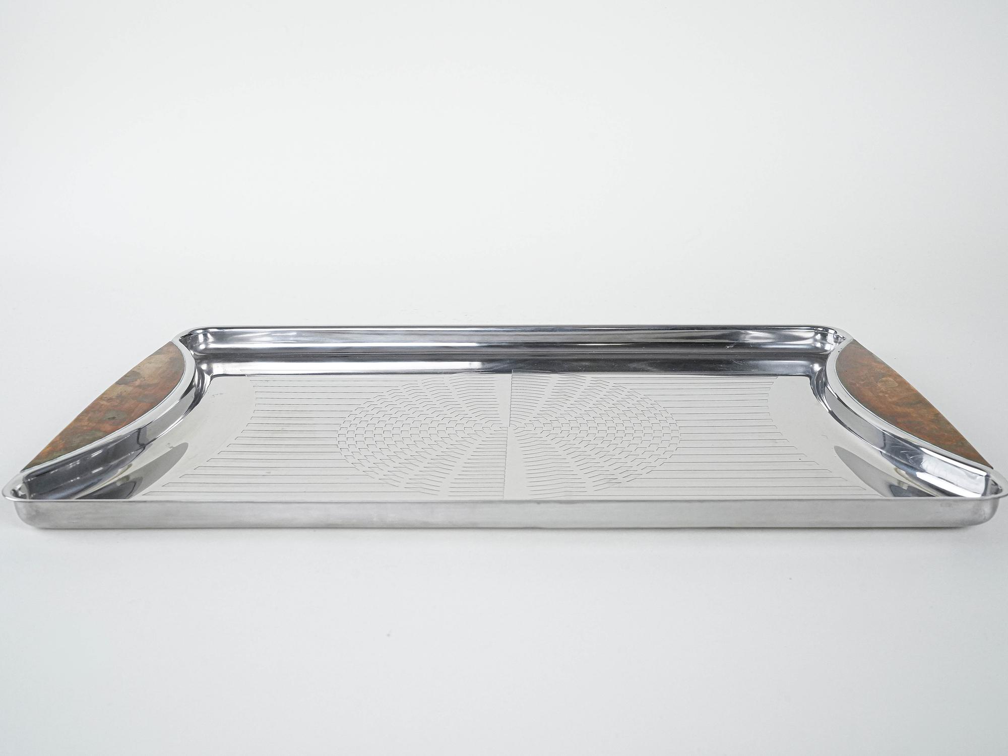 Edelstahltablett Silber 1