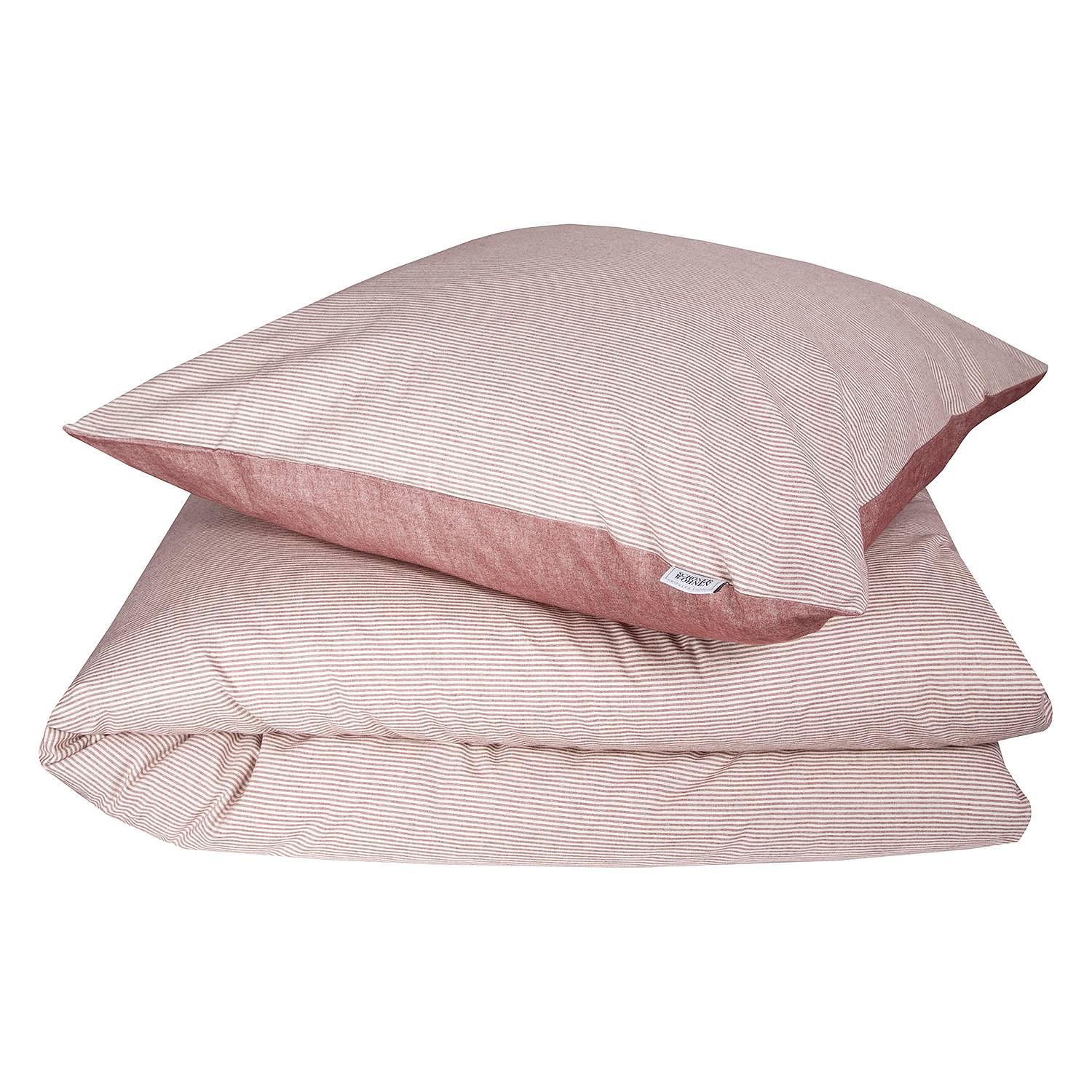 Bettwäsche Flanelle Baumwollstoff Rot 155 x 220 cm 3